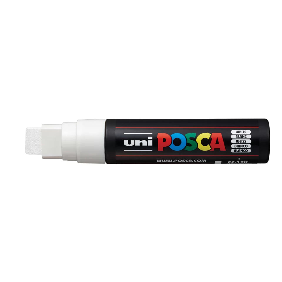 Posca PC-1MR Paint Art Marker 18 Pen Set - Plastic Wallet - Extra Black+ White