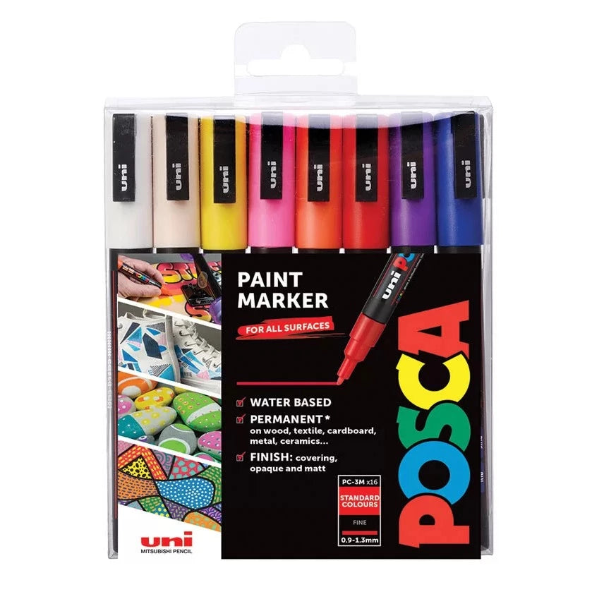  16 Posca Markers 5M, Posca Pens for Art Supplies