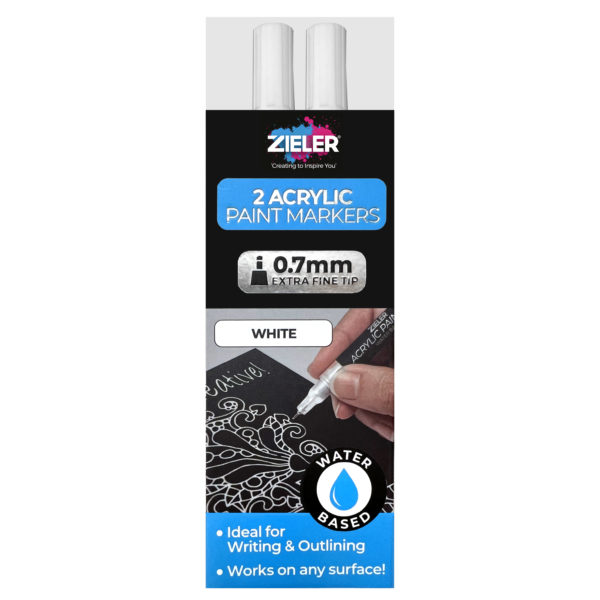 White Paint Pen, 8 Pack 0.7mm Acrylic Paint Pens with 2 White 2