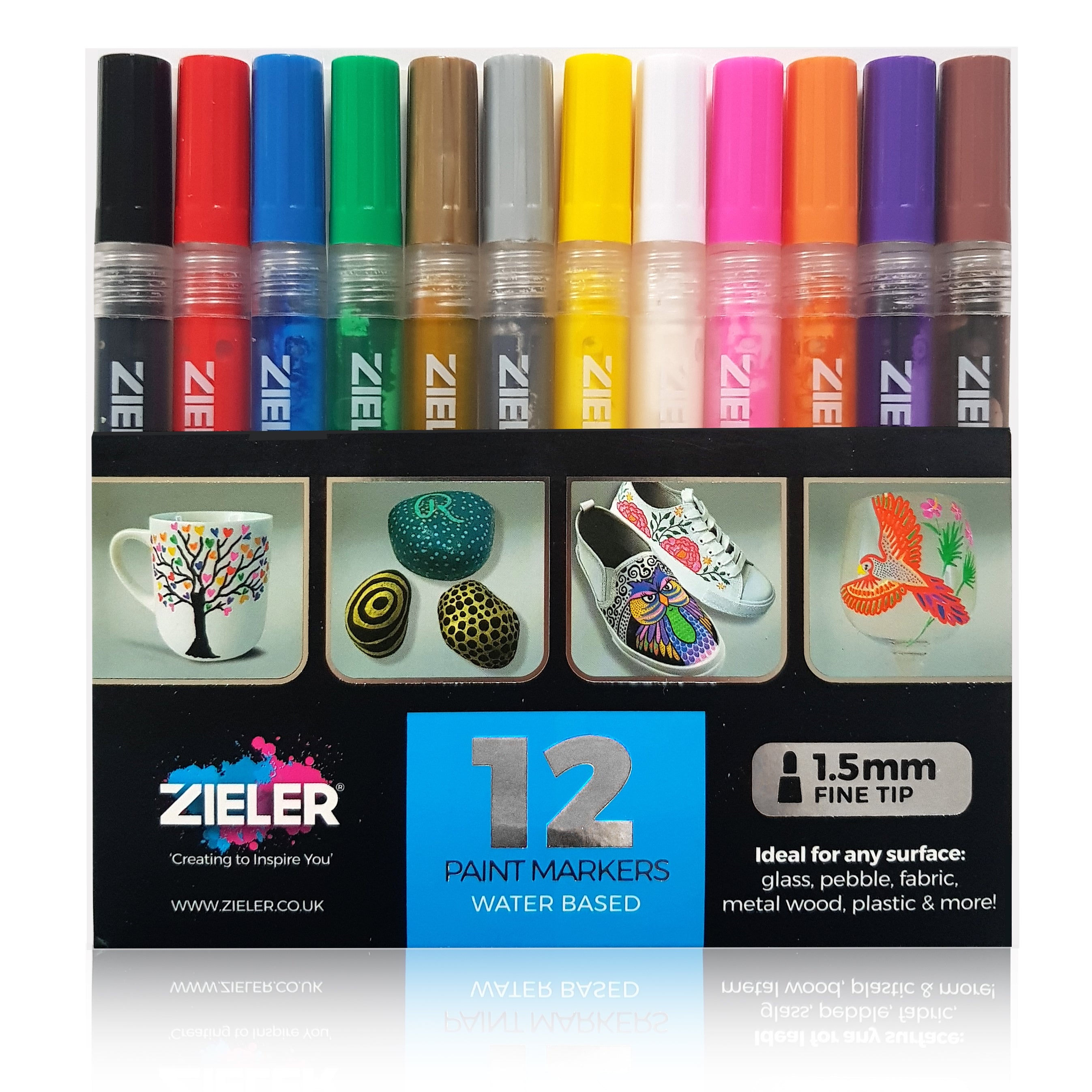 Paint markers fine tip – set of 12