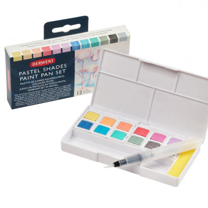 Derwent Metallic Paint Pan set (12 colours) with elements Black