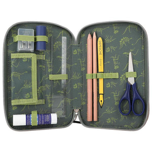 Dino World Triple Compartment Pencil Case LED