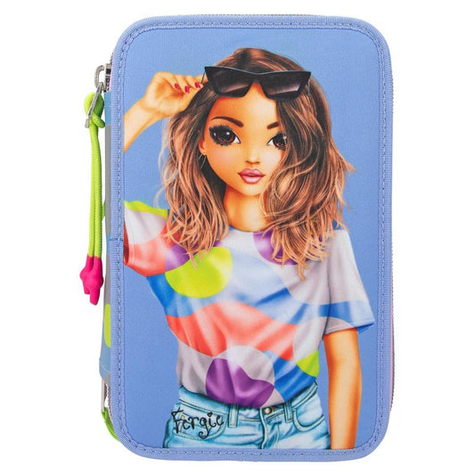 TOPModel Triple Compartment Filled Pencil Case