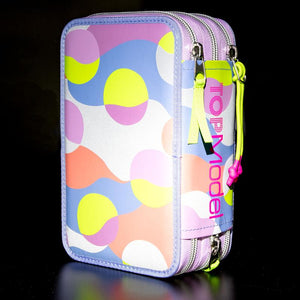 TOPModel Triple Compartment Filled Pencil Case