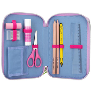 TOPModel Triple Compartment Filled Pencil Case