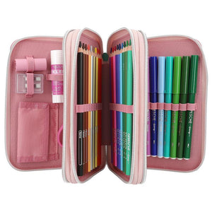 TOPModel Triple Compartment Filled Pencil Case - Wild