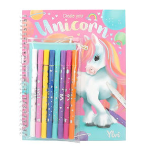 Ylvi Colouring Book with Colouring Pens Set