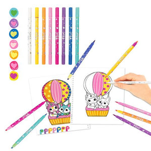 Ylvi Colouring Book with Colouring Pens Set