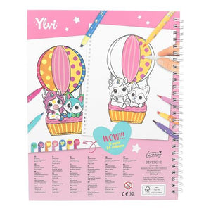 Ylvi Colouring Book with Colouring Pens Set