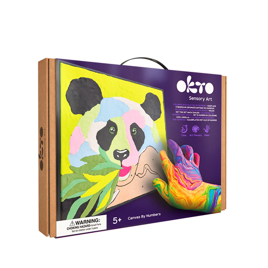 OKTO Panda Colouring with Clay Set