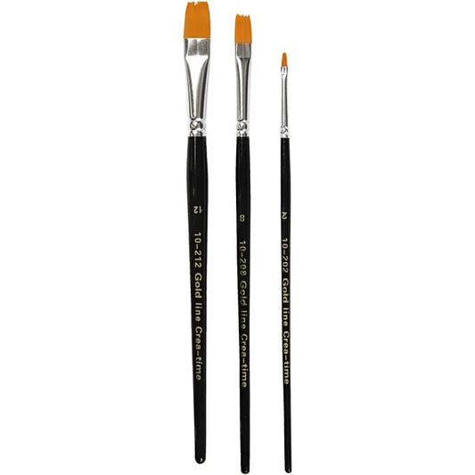 Gold Line Brushes (3 Pieces)