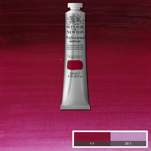 200ml Quinacridone Magenta - Professional Acrylic