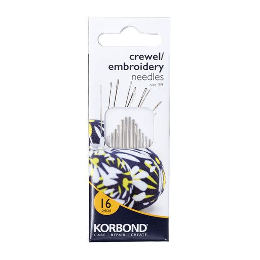 Korbond Crewel and Embroidery Needles (16 Pieces)