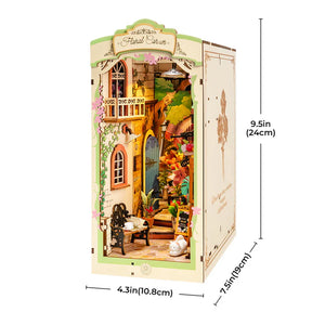 Robotime DIY Book Nook Shelf Insert Kit - Floral Corner