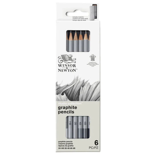 Winsor & Newton Graphite Pencils Studio Collection 6 Tin