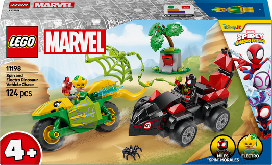 Lego Marvel Spidey - Spin and Electro Dinosaur Vehicle Chase