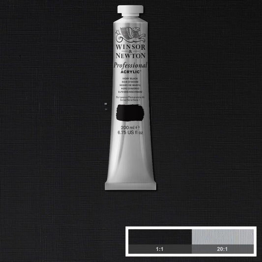 200ml Ivory Black - Professional Acrylic