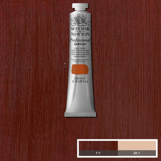 200ml Burnt Sienna - Professional Acrylic