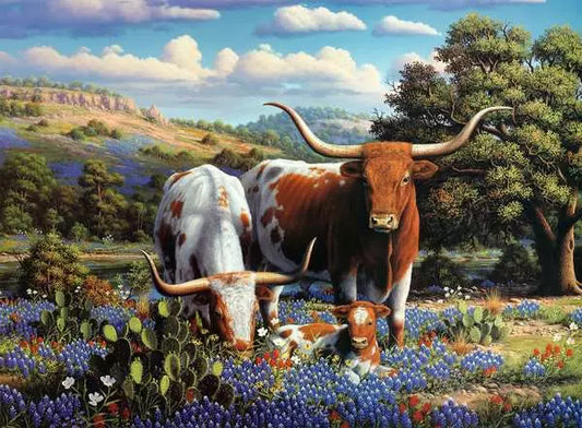 500 Pieces Jigsaw Puzzle - Longhorns