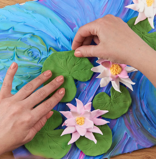 OKTO DIY 3D Clay Painting Creative Kit - Water Lillies