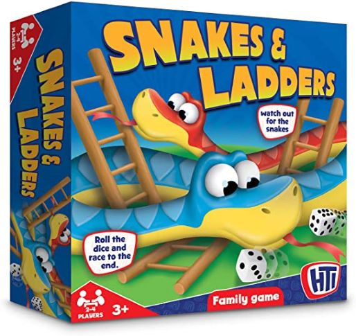 Traditional Snakes & Ladders Board Game