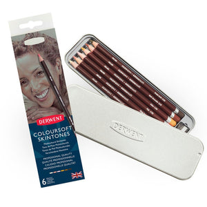 Derwent Coloursoft Portrait Pencils - 6 Tin