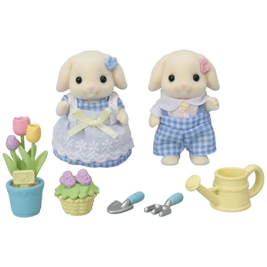 Sylvanian Families Blossom Gardening Set - Flora Rabbit Sister & Brother