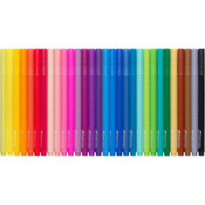 Grip Fibre Tip Colour Markers (Wallet Of 30)