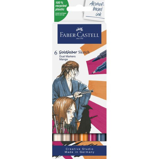 Faber-Castell Goldfaber Sketch Dual Markers - Manga (6 Piece)