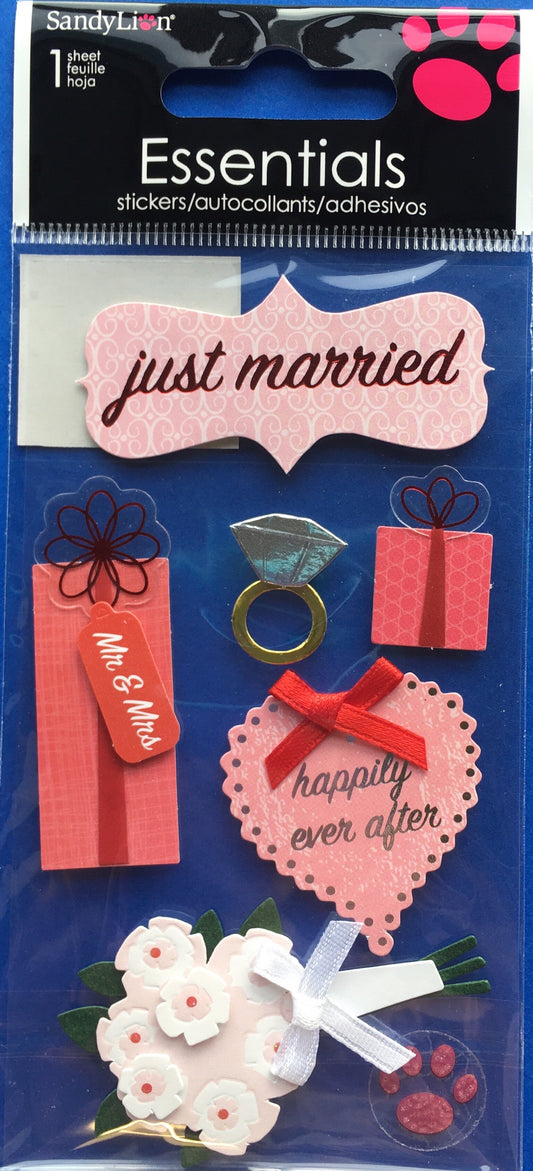 Essentials Sticker Sheet - Just Married