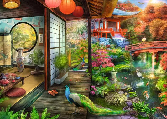 1000 Jigsaw Puzzle - Japanese Gardens Teahouse