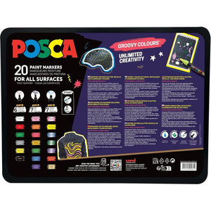 POSCA Markers Groovy Colours - Tin Of 20