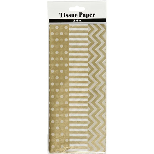 Tissue Paper - Gold 17g (6 Sheets)