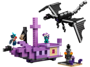 Lego Minecraft The Ender Dragon and End Ship