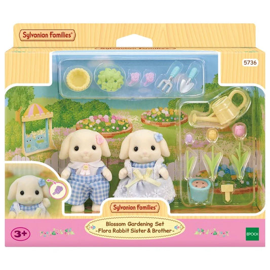 Sylvanian Families Blossom Gardening Set - Flora Rabbit Sister & Brother