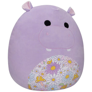 Squishmallows 7.5 Inch - Hanna Purple Hippo with Floral Belly