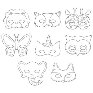 Paper mask animals 16 pcs