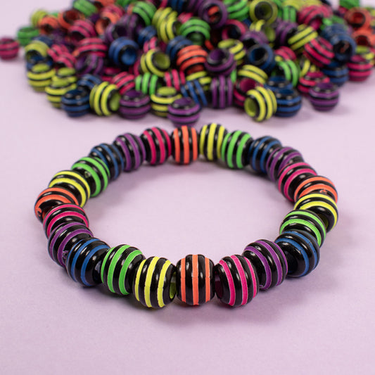 Striped Beads Neon (1550 pcs)