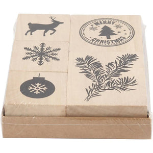 Rubber Stamps Set - Christmas (5 Pack)