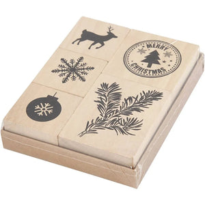 Rubber Stamps Set - Christmas (5 Pack)