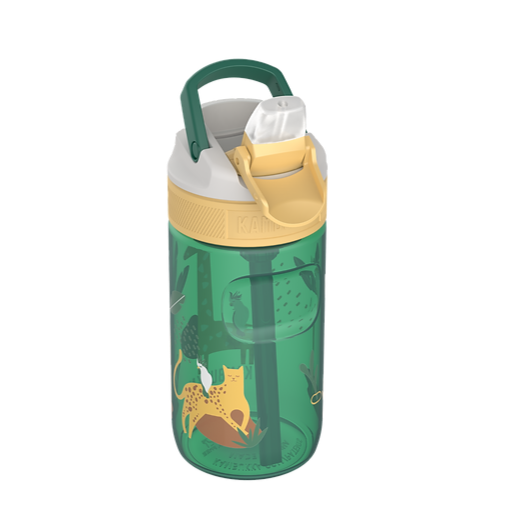 Lagoon 400ml Water Bottle with Straw - Safari Jungle