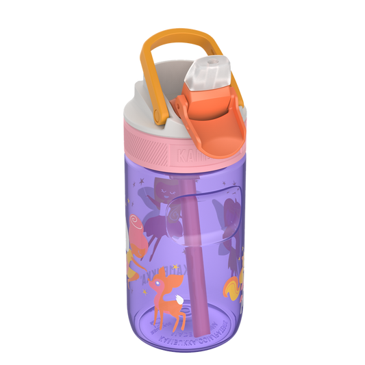 Lagoon 400ml Water Bottle with Straw - Fairy Wood