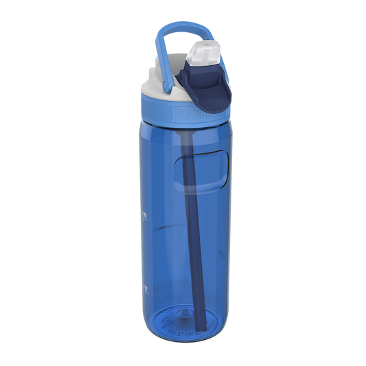 Lagoon 750ml Water Bottle with Straw lid Crisp Blue