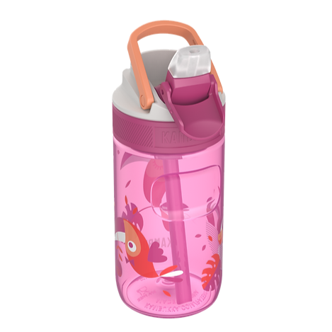 Lagoon 400ml Water Bottle with Straw - Toekan Love