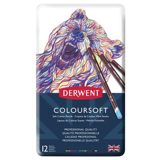 DERWENT COLOURSOFT TIN OF 12