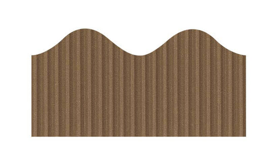 Bordette Scalloped Brown 57mm X 15m