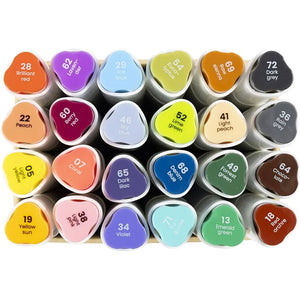 Illustration Markers Additional colours - 24 Piece Set