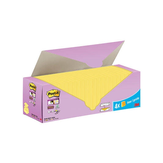 Post-it Super Sticky ZNotes Canary Yellow Cabinet 76x76mm (Pack of 24)