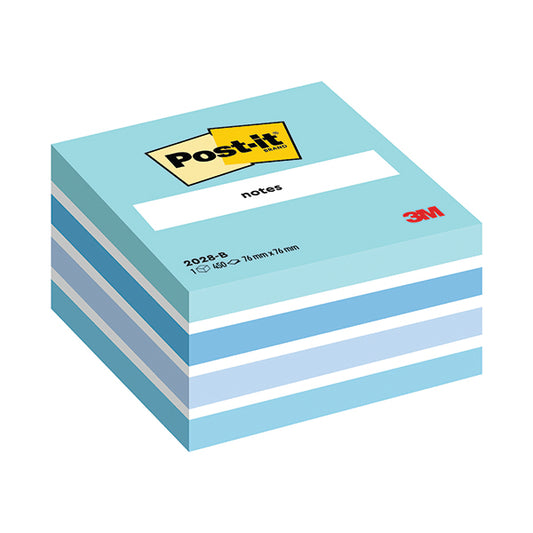 Post-it Notes Colour Cube 76 x 76mm Pastel Blue 2028B