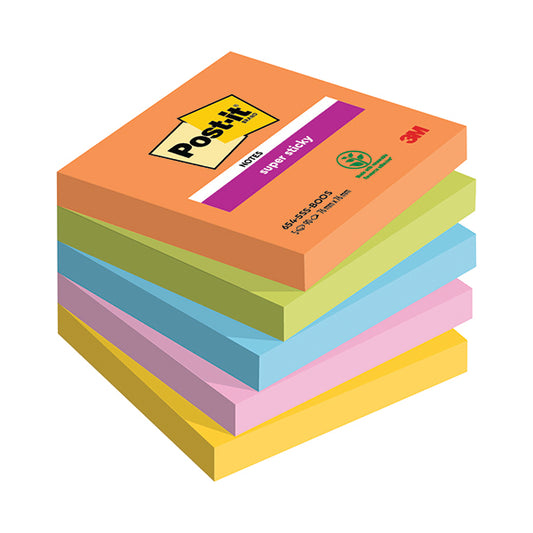 Post-it Super Sticky Notes Boost 76x76mm 90 Sheet (Pack of 5) 7100258933